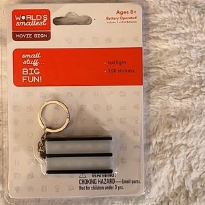 Worlds smallest movie sign keychain LED